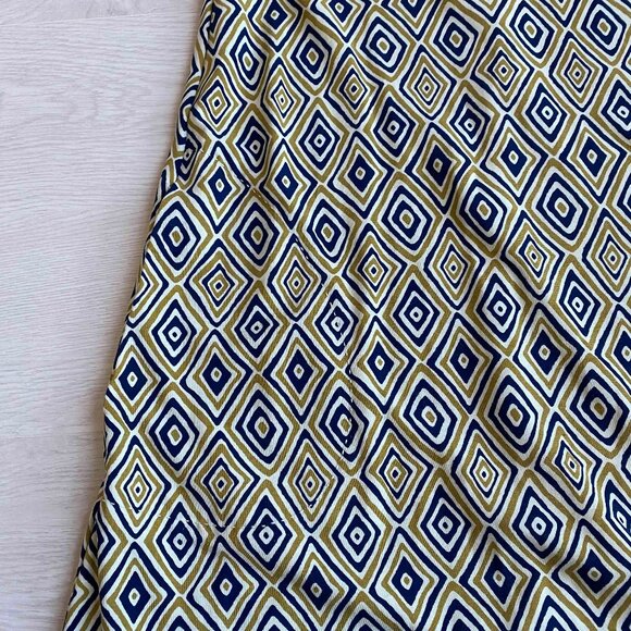 J McLaughlin Geometric Print Short Sleeve Fit & Flare Dress Size XS Career Work - Picture 7 of 9